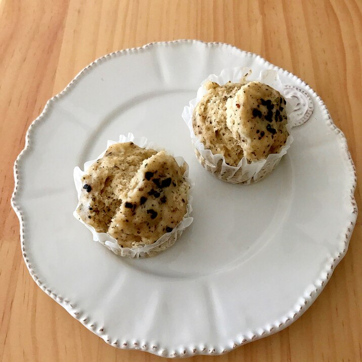 離乳食にも☆黒ごまときな粉の蒸しパン